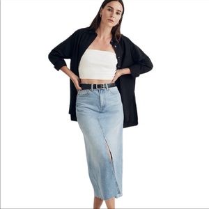 Madewell denim maxi skirt